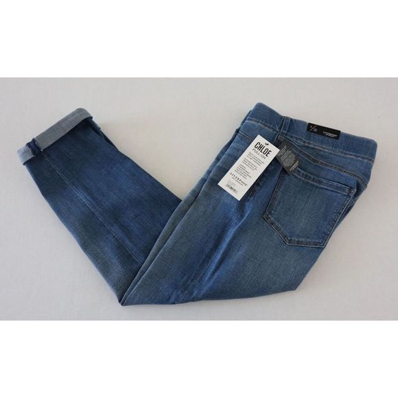 Liverpool LM7065CH1 Women's Sz 6 Blue Chloe Pull-On Skinny Crop Capri Jeans $89+ - Picture 5 of 7